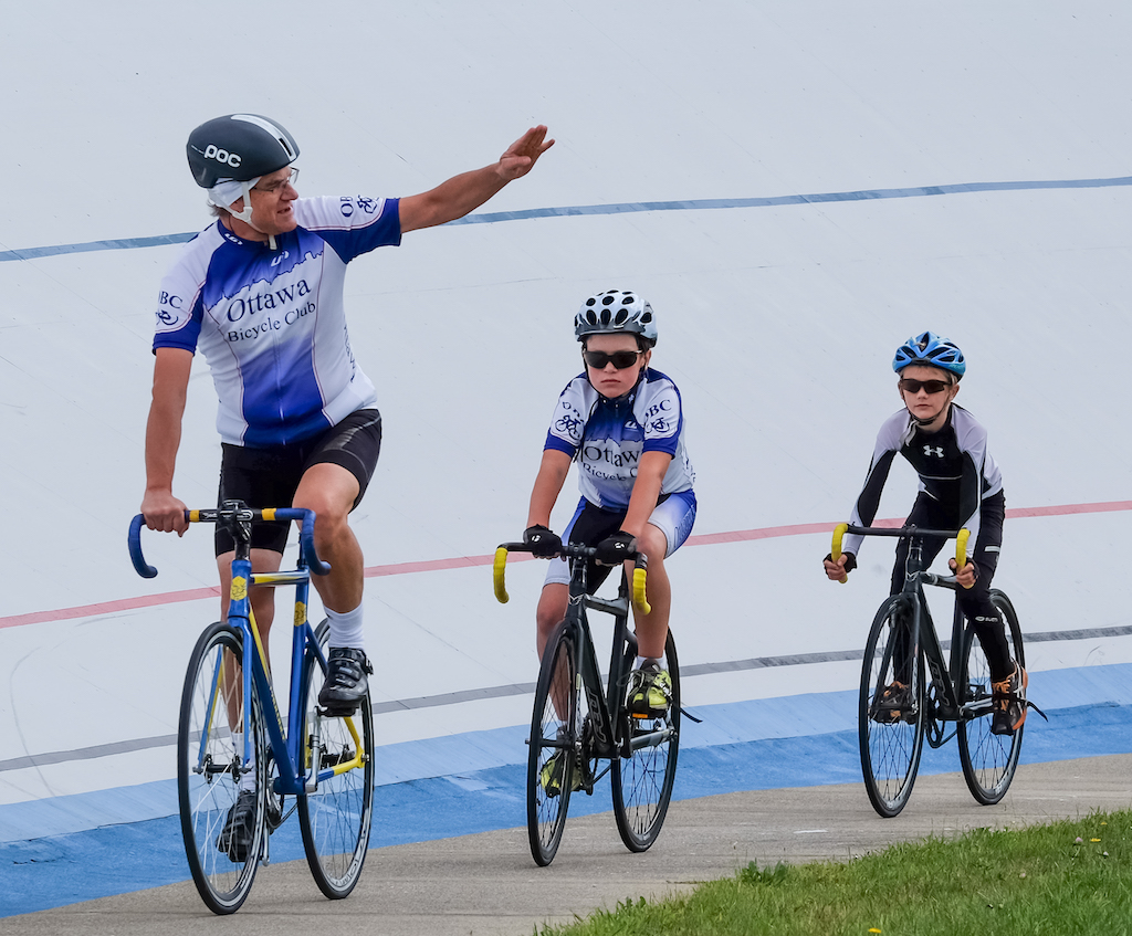 Bill Coaching at the Velodrome